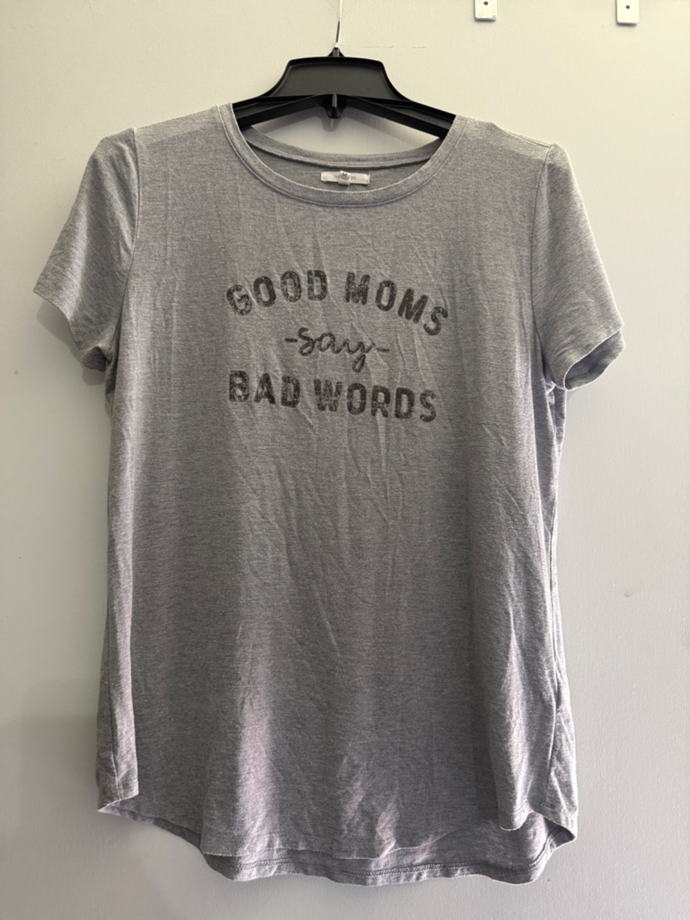 Maurices Gray Graphic Tee with 'Good Moms Say Bad Words'